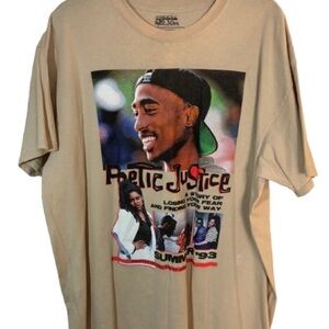 Rare Freeze x Poetic Justice T Shirt Tupac - Size Extra Large